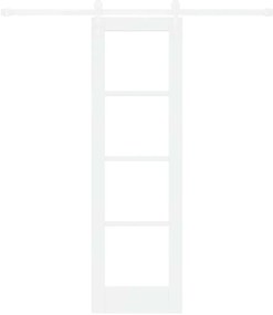 vidaXL Ολισθητή Πόρτα Λευκό 61 x 198.5 εκ. Ξύλο και μέταλλο