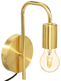 Απλίκα Τοίχου Με Φις Πρίζας A-S Keli Gold 182401A