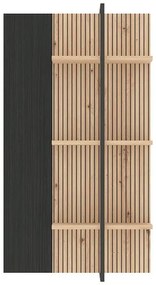 Ράφι τοίχου Correze ZP3P Μαύρος Δρύς - Artisan Oak 58x22x104 εκ. 58x22x104 εκ.