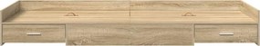 vidaXL Σκελετός Κρεβατιού Δρύς Sonoma 75 x 190 cm Επεξεργασμένο ξύλο