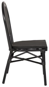 Καρέκλα TRENT C5052 Αλουμινίου Bamboo Look με Textline Μαύρη 45x57x88 εκ. 45x57x88 εκ.