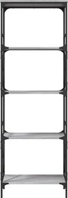 vidaXL Βιβλιοθήκη 5 Επιπέδων Γκρι Sonoma 59 x 35 x 171 εκ. Επεξ. Ξύλο