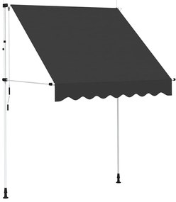 vidaXL Τέντα Συρόμενη Χειροκίνητη Ανθρακί 200 εκ.