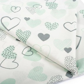 Παιδική Μαξιλαροθήκη Dimcol Hearts 10 Green