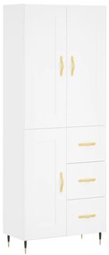 vidaXL Ντουλάπι Λευκό 69,5x34x180 εκ. από Επεξεργασμένο Ξύλο