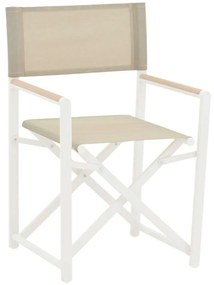 Πολυθρόνα Σκηνοθέτη Mabu 218-000009 56x48x86cm White-Beige