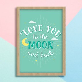 Παιδικό Πόστερ Moon KD86 22x31cm Λευκό Κάδρο PVC (με πόστερ)