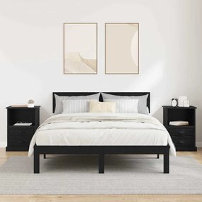 vidaXL Κομοδίνο 2 pcs Μαύρη δρυς 43 x 36 x 60 εκ Επεξεργασμένο ξύλο