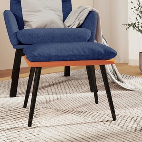 vidaXL Υποπόδιο Μπλε&Πορτοκαλί 45x29,5x35 εκ. Ύφασμα & Συνθετικό Δέρμα