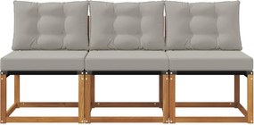 vidaXL 3 Τεμάχιο Εξωτερικός μεσαίος καναπές