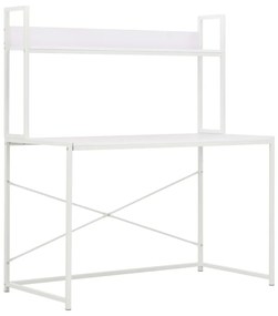 vidaXL Γραφείο Υπολογιστή Λευκό 120 x 60 x 138 εκ.
