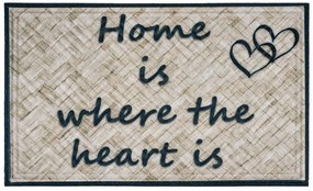 Sdim Αντιολισθητικό Πατάκι Εισόδου Amaron 002 Home is Where the Heart is 45x75εκ.