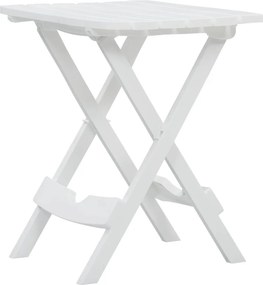 vidaXL Τραπέζι Κήπου Πτυσσόμενο Λευκό 45,5 x 38,5 x 50 εκ.