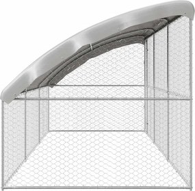 vidaXL Κλουβί Σκύλου 3 pcs Ασημί 6 x 2 x 2 m Γαλβανισμένος χάλυβας