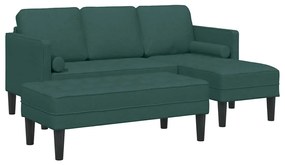 vidaXL Σετ Καναπέ 2 pcs Σκούρο Πράσινο 173 x 131 x 67 εκ ύφασμα