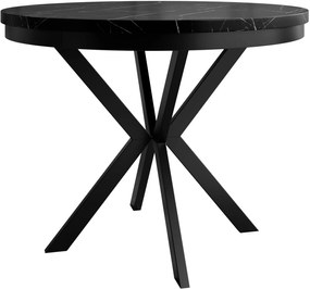 Τραπέζι Edder 90 επεκτεινόμενο-Μαύρο Μάρμαρο