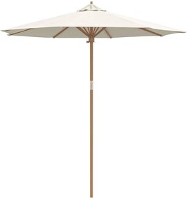 vidaXL Ομπρέλα Κήπου Κρεμ λευκό 240 x 240 x 260 εκ. Μπαμπού
