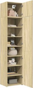 vidaXL Ντουλάπι Αποθήκευσης Στενό Δρυς 50x42,5x225 εκ. Επεξεργ. Ξύλο