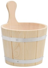 vidaXL Σετ Κουβάς Σάουνας και Κουτάλα από Μασίφ Ξύλο Πεύκου