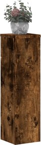 vidaXL Βάσεις Φυτών 2Τεμ. Καπνιστή Δρυς 17x17x60εκ. Επεξεργασμένο Ξύλο