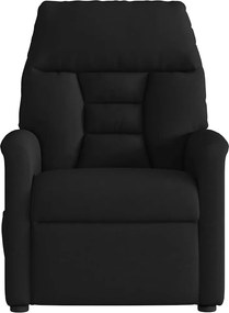 vidaXL Πολυθρόνα Μασάζ Ανακλινόμενη Μαύρη Υφασμάτινη