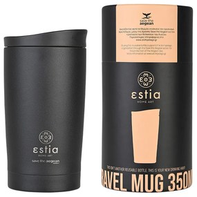 Θερμός Ποτήρι Travel Mug Save The Aegean Midinight Black 350ml