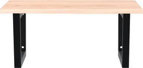 vidaXL Ράφι Νιπτήρα Τοίχου από Ατσάλι / Μασίφ Ξύλο Δρυός