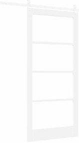 vidaXL Συρόμενη Πόρτα Λευκό 93 x 202 cm Μασίφ ξύλο πεύκου