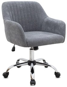 Megapap Καρέκλα Γραφείου Lana Υφασμάτινη Γκρι 61x61x80/90εκ.