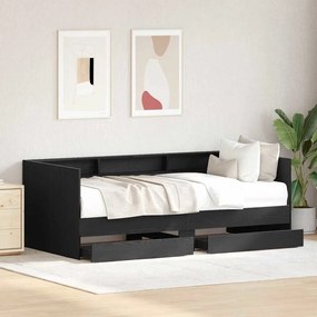 vidaXL Κρεβάτι Ημέρας Γκρι 90 x 200 cm Επεξεργασμένο ξύλο