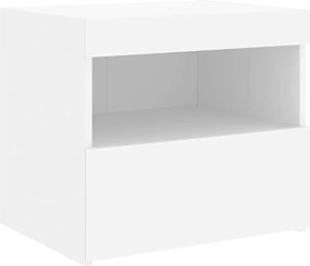 vidaXL Κομοδίνα με Φώτα LED 2 τεμ. Λευκά 50 x 40 x 45 εκ.
