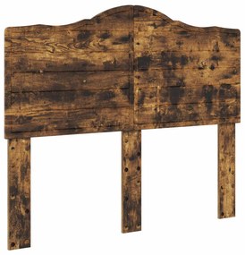 vidaXL Κρεβάτι Αποθήκης Καπνιστό Δρύς 120 x 200 cm Επεξεργασμένο ξύλο