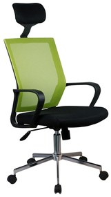 14230022 Καρέκλα Γραφείου ΦΟΙΒΗ Πράσινο/Μαύρο Mesh 58x59x116-124.5cm , 1 Τεμάχιο