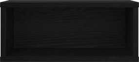 vidaXL Ράφι Αποθήκευσης CDs Μαύρη Δρυς 40 x 17 x 17 εκ.
