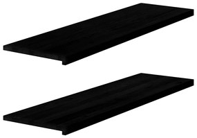 vidaXL Περβάζια παραθύρων 2 τεμ. Σκ. Καφέ 140x40x2εκ. Μασίφ Ξύλο Δρυός