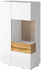 Βιτρίνα χαμηλή Selki-Leuko Fusiko-Deksia