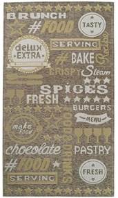 Χαλάκι Κουζίνας Canvas 1095 Z Brown-White Royal Carpet 75X250cm Chenille