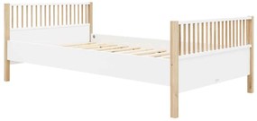 Κρεβάτι Ημίδιπλο Mika 120x200cm  White + Oak Bopita