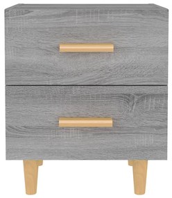 vidaXL Κομοδίνα 2 τεμ. Γκρι Sonoma 40 x 35 x 47,5 εκ.