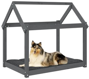 vidaXL Κρεβάτι Σκύλου Γκρι 101 x 70 x 90 εκ. από Μασίφ Ξύλο Πεύκου