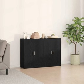 vidaXL Μπουφέδες 2 κομμάτια Μαύρο Δρύινο 60 x 31 x 84 εκ. Ξύλο