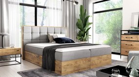 Επενδυμένο κρεβάτι Wood 1-200 x 200-Gkri