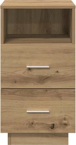vidaXL Κομοδίνο με 2 συρτάρια Αρτισιανή Δρυς 36x36x68 εκ.