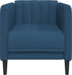 vidaXL Πολυθρόνα Σαλονιού Μπλε Υφασμάτινη