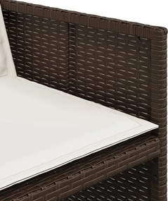 vidaXL Σετ Τραπεζαρίας Κήπου 15 τεμ Καφέ από Συνθ. Ρατάν με Μαξιλάρια