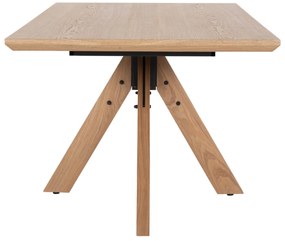 ΤΡΑΠΕΖΙ PAOLO HM9853 MDF ΜΕ ΚΑΠΛΑΜΑ ΦΡΑΞΙΝΟΥ-ΠΟΔΙΑ RUBBERWOOD-ΦΥΣΙΚΟ 180x90x75Yεκ
