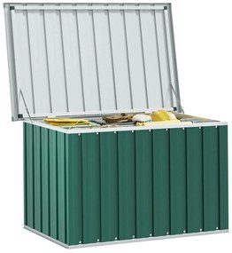 vidaXL Μπαούλο Αποθήκευσης Κήπου Πράσινο 109 x 67 x 65 εκ.
