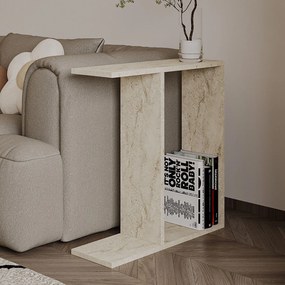 Βοηθητικό Τραπεζάκι Τραβερτίνη FLOGORO 60x60x60