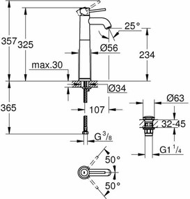 Μονή λαβή βρύση Grohe Μέταλλο