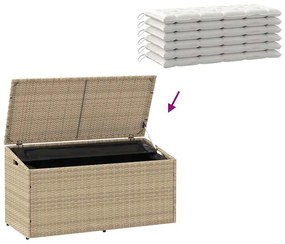 BOX ΑΠΟΘΗΚΕΥΣΗΣ ΚΗΠΟΥ ΜΠΕΖ 110X50X58 CM POLY RATTAN 4104072